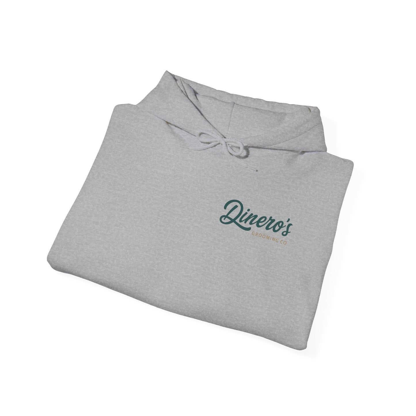 Dinero’s Grooming Co.  Hoodie — Small Teal Chest Logo